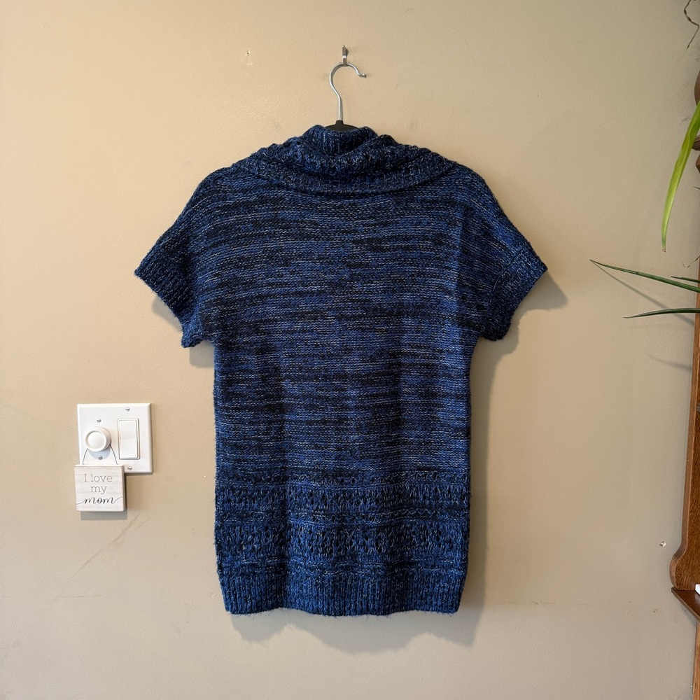 Cleo Petites Blue Cowl Neck Tunic Sweater - Picture 10 of 12